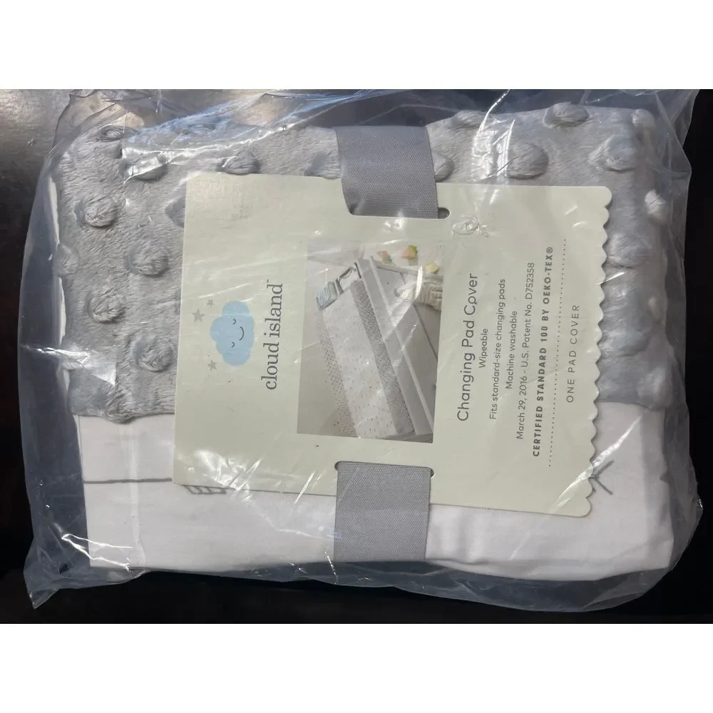 Cloud‎ Island Gray Minky Dot Changing Pad Cover - Super Soft Nursery Essential